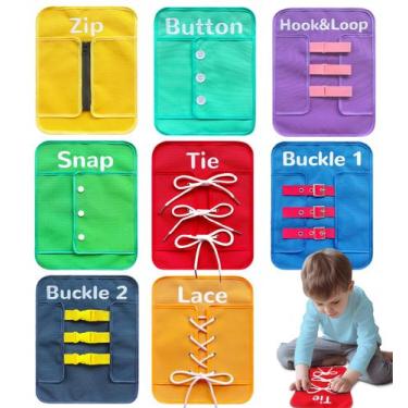 Imagem de Montessori Busy Board Craftstory Habilidades básicas para a vida de cr