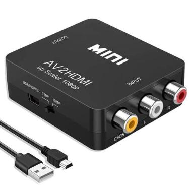 Imagem de Conversor RCA para HDMI 1080P Mini Composite CVBS AV para HDMI - Chodw