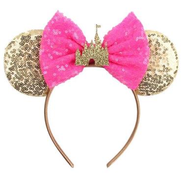 Imagem de Bandanas Mouse Ears Foeran Shiny Bows para meninas e mulheres