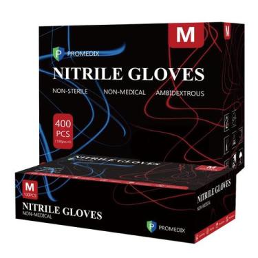 Imagem de Luvas descartáveis PROMEDIX P Nitrile 4mil 400 Count