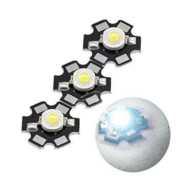 Imagem de Lâmpada LED De Alta Potência 1W Chip 10Pcs COB DIY Com Dissipador De C