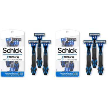 Imagem de Lâminas de barbear descartáveis Schick Xtreme 4 Outlast Men 3 unidades