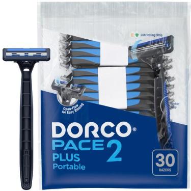 Imagem de Lâminas de barbear descartáveis Dorco Pace 2 Plus para homens (30 quil