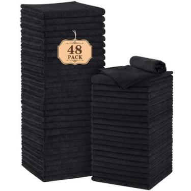 Imagem de Toalhas de salão Orighty, pacote com 48 unidades, microfibra, 40x75cm,