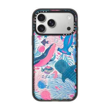 Imagem de CASETiFY Capa Impact para iPhone 17 Pro Max [compatível com carregamento fino/sem fio/2,5 m. Proteção contra quedas de grau militar 4X] - embaixo do mar - preto transparente
