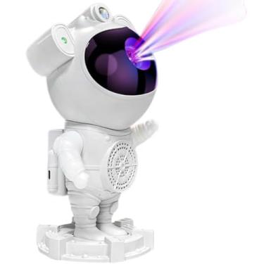 Imagem de Projetor Astronauta Galaxia e Estrelas com Som Bluetooth Luminária Nebulosa Lua Luz Noturna com Controle Remoto