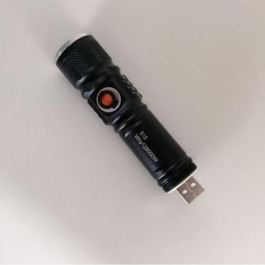 Imagem de Mini Lanterna Profissional Tática Led T6 Recarregavel Usb - Led USB
