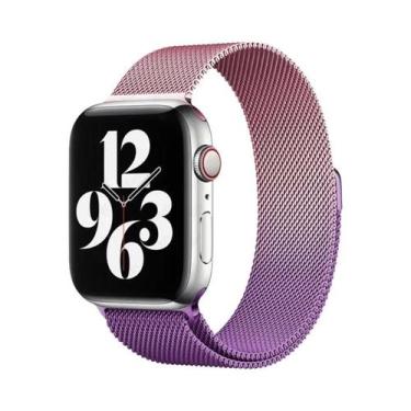 Imagem de Pulseira De Metal Milanese Loop De 44mm 40mm 45mm 41mm Para Apple Watc