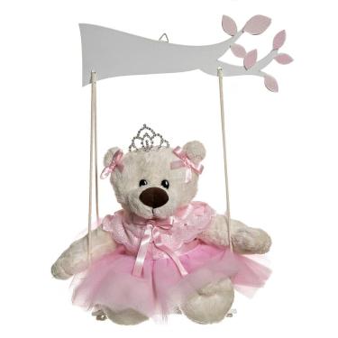 Imagem de Balança  Com Ursa Bailarina Rosa Quarto Bebê Infantil Menina