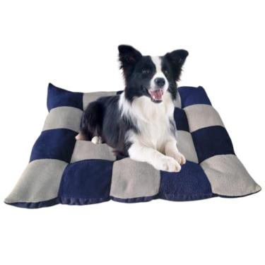 Imagem de Almofada Pet Colchonete Para Cachorro E Gato Grande 50x60 Linha Premium Confort(AZUL COM CINZA)