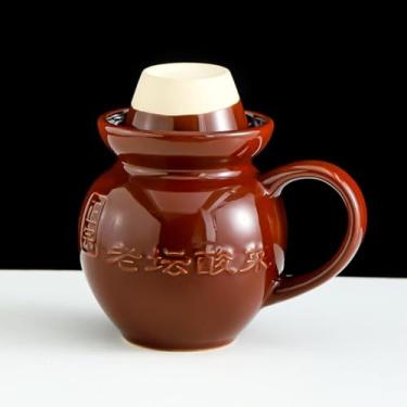 Imagem de RODBIRQ Caneca de café de cerâmica criativa personalizada de 400 ml, copo de chá, decoração de casa, ideal para presente de dia das mães, pais, casais, amigos, estudantes