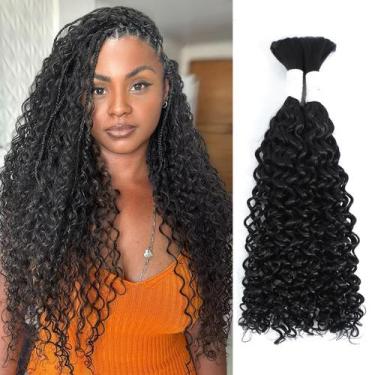 Imagem de Braiding Hair Coolbeeza Curly Human 18 polegadas Water Wave 2x100g