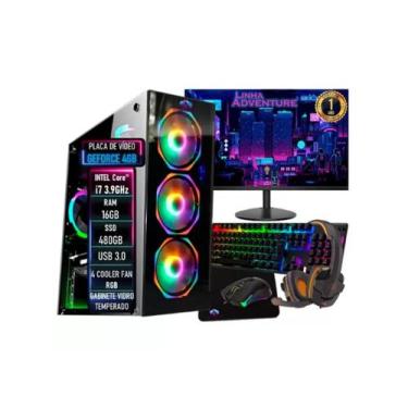 Imagem de PC Gamer Completo Intel Core i7 3.9Ghz RAM 16GB SSD 480GB GEFORCE 4GB 