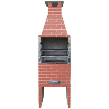 Imagem de Churrasqueira de Concreto Pré-Moldada com 65cm Tijolinho Cerâmica - 1000057 - ATACADAO LAZER