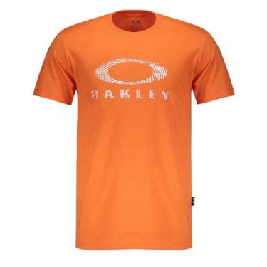 Imagem de Camiseta Oakley Ellipse Fingerprint SM26 Neon Orange, G, Laranja
