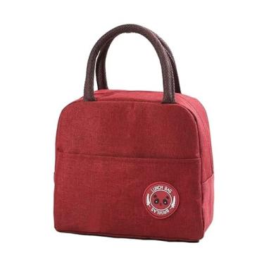 Imagem de Bolsa Termica com alça Porta Marmita Lancheira Trabalho Academia Passeio Praia Lancheira Termica (Vermelho)