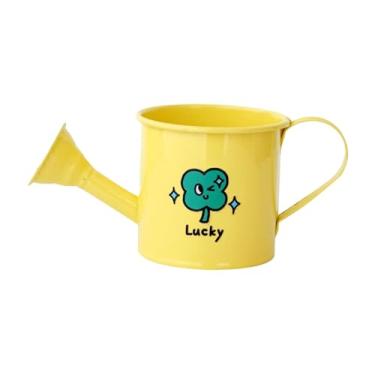 Imagem de Fenteer Regador pequeno para crianças, pote de água de 350 ml, brinquedo fofo e leve para brincar de faz de conta, brinquedo aquático para jardim, gramado, Amarelo