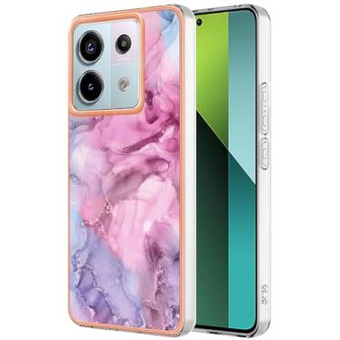 Imagem de Dinglijia Capa de telefone fina para Redmi Note 13 Pro 4G, capa para Xiaomi Poco M6 Pro 4G, capa de design fashion com padrão de mármore IMD rígido para meninas para Redmi Note 13 Pro 4G/Poco M6 Pro