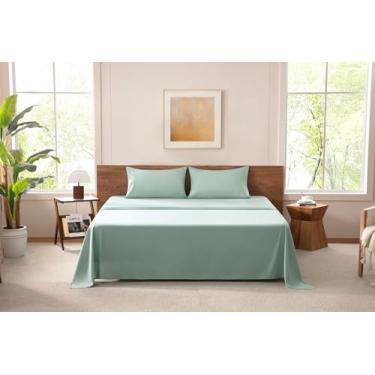 Imagem de MISSQ Conjunto de lençóis California King Size – refrescante, extra macio, resistente a rugas e desbotamento, hipoalergênico – 4 peças de lençóis de microfibra de luxo para hotel com bolso profundo de