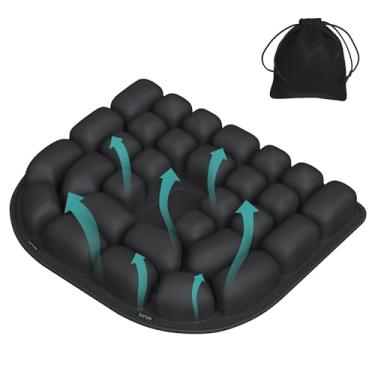 Imagem de Almofada inflável de assento de viagem para avião - Almofada de ar portátil para voos longos, alívio da dor no cóccix - Suporte ergonômico para, cadeira de escritório, carro, cadeira de rodas, estádio