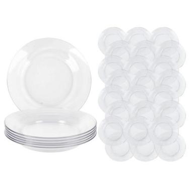 Imagem de Conjunto 24 Pratos Fundo Astral Temperado 22cm Almoço Nadir - Nadir Fi