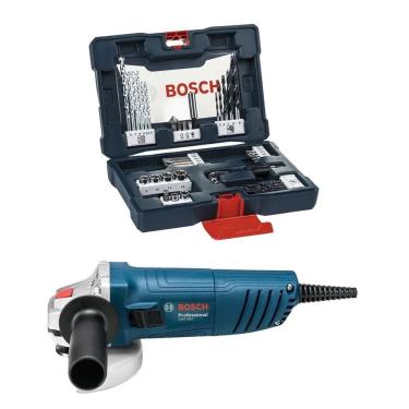 Imagem de Kit Esmerilhadeira Angular Bosch Gws 850 + Maleta de Pontas E Brocas