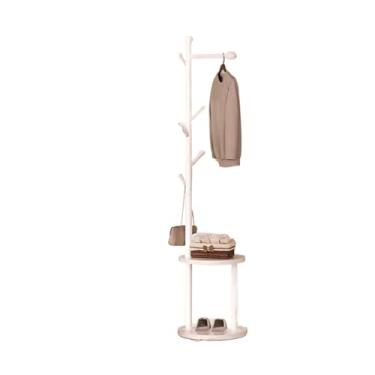 Imagem de Prateleira de casaco independente, árvore de casaco com 5 ganchos para quarto, escritório, corredor, entrada, cabide (branco)
