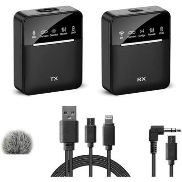 Imagem de Microfone de lapela sem fio profissional para gravação de vídeo - Ligh