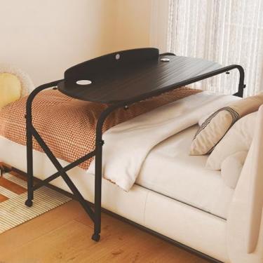 Imagem de Mesa de cima da cama, altura ajustável, mesa sobre cama, mesas de cama, mesas de cama sobrepostas, mesa de cama sobre rodas, mesa com rodas sobre cadeira, mesas para deficientes, preto 4