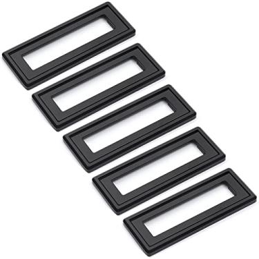 Imagem de Puxador criativo para móveis - Puxador de porta de armário invisível moderno puxadores de gaveta simples, fivela plana de tatami para guarda-roupa sapato armário cozinha (preto, 96 mm)