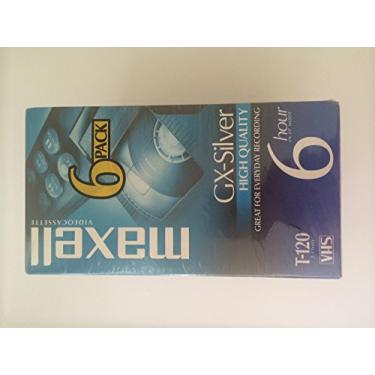 Imagem de Maxell 6 pacotes GX-Silver T-120 VHS 6 Hour In EP Mode Video cassete