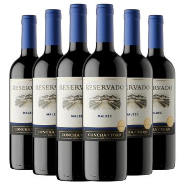 Imagem de Kit 6 Vinhos Concha Y Toro Reservado Malbec