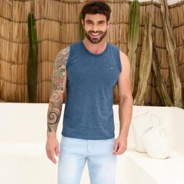 Imagem de Camiseta Regata Masculina Cotton Com Estilo Hot Verão - ss jeans, Cinz