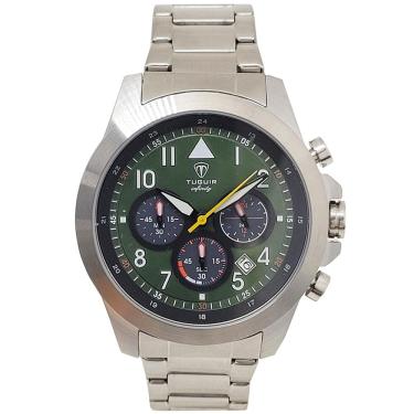 Imagem de Relógio Tuguir Masculino Ref: 6117b Tgi37084 Cronógrafo Aço Prateado