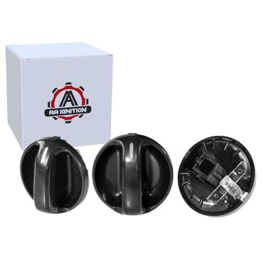 Imagem de Conjunto de 3 botões de controle climático AC, substitui 55905-0C010, 559050C010 - Compatível com Toyota Tundra 2000, 2001, 2002, 2003, 2004, 2005, 2006 - Interruptor de substituição de ar condicionado