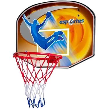 Imagem de Tabela de Basquete Infantil com Aro Metálico e Rede – Brinquedo Esportivo para Crianças, Resistente e Seguro, Ideal para Brincar em Casa ou ao Ar Livre Dviversão Para Menina e Menino