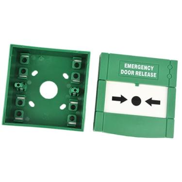 Imagem de harayaa Alarme de incêndio anti-chamas para porta de emergência, interruptor de quebra de vidro reconfigurável para porta de saída, controle de acesso