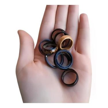 Imagem de kit 2 Anéis De Coco Tucum Unissex Marrom - Lótus Bijuterias