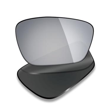Imagem de Mryok Lentes de substituição UV400 para óculos Oakley Crosslink Sweep OX8031 55 mm, HD Polarized, proteção UV, resistente a impactos e ajuste perfeito - Titânio prata