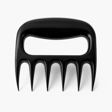Imagem de Desfiador de Carne Preto 10 cm Estilo Urso Garfo Para Churrasco e Cozinha Pegador Reforçado Premium