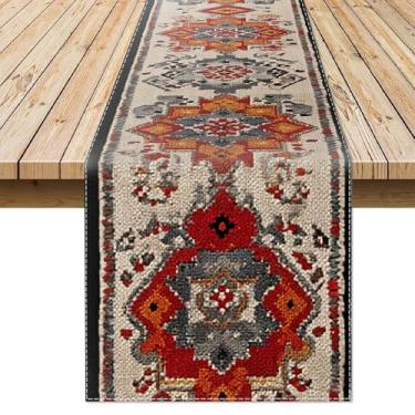 Imagem de Caminho de mesa de linho de flores, decoração de mesa de jantar de cozinha abstrata sazonal, sala de jantar ao ar livre, interior, casa de fazenda, aniversário, casa, festa, presente, férias