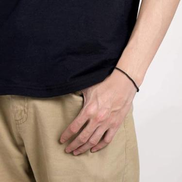 Imagem de Pulseira masculina de aço inoxidável banhado a ouro 18 quilates / prata 3 mm/9 mm pulseira de corrente de trigo Spiga Joias modernas, One Size, Aço inoxidável, Sem Pedra Preciosa