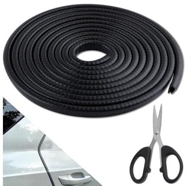 Imagem de Protetor de porta de carro protetores de borda sem cola, ajuste universal, acabamento de borda de borracha, protetor de porta de veículo 3 m, acabamento automotivo, protetor de entrada automotivo