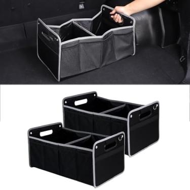 Imagem de Aotumcer Para Subaru Forester 2024 2025 Acessórios Organizador de porta-malas de carro, caixa de armazenamento de carro com alças reforçadas, organizador de acessórios de carro de poliéster