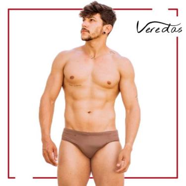 Imagem de Sunga Slip Forrada Adulto lateral 8cm - Veredas, Marrom, M