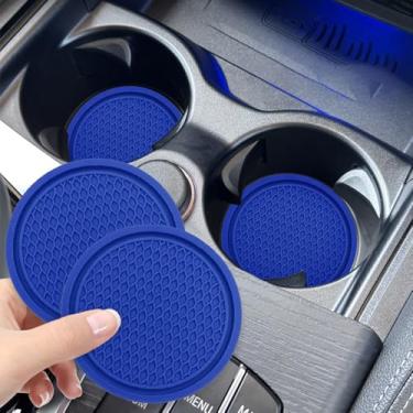 Imagem de Porta-copos de carro, porta-copos universais antiderrapantes, embutidos em ornamentos, tapete de acessórios interiores automotivos à prova de poeira, universal para veículos, caminhões, trailers e