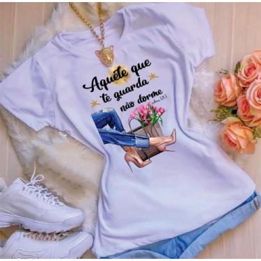 Imagem de Blusa T-shirt Camiseta Feminina Estampada -Gospel- Várias Estampas 23 