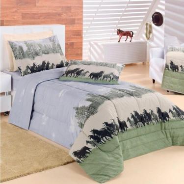 Imagem de Edredom Solteiro Desire Percal 200 Fios 100% Algodão 3 Peças - Texas