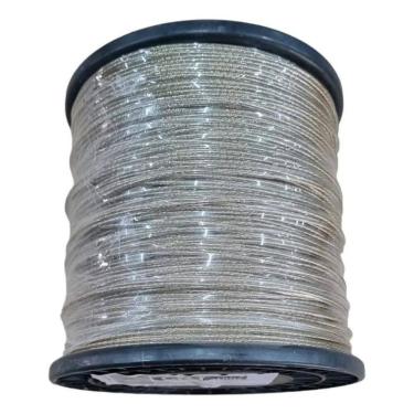 Imagem de 2X Bobina 100 Metros Cabo Aço Revestido 2Mm Para Varal