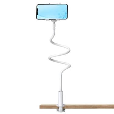 Imagem de Suporte de telefone giratório de 360 graus ajustável, braço longo, braçadeira de cabeceira preguiçosa, suporte móvel com as mãos livres para assistir a vídeos e chamadas de vídeo